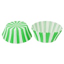 Doublures en papier pour cupcakes Green Stripes 5cm 100 pc Artigee