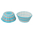 Cupcake Paper Liners Circle Stripe Blue 5cm 100 pc Artigee