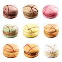 Assortiment de Mini-Macarons 126 pc La Rose Noire