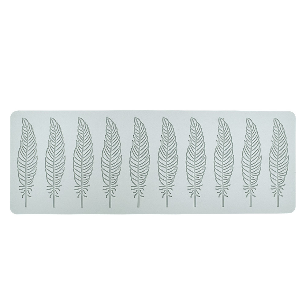 Silicone Mold Feather Lace B 10 Cavity 1 pc Artigee