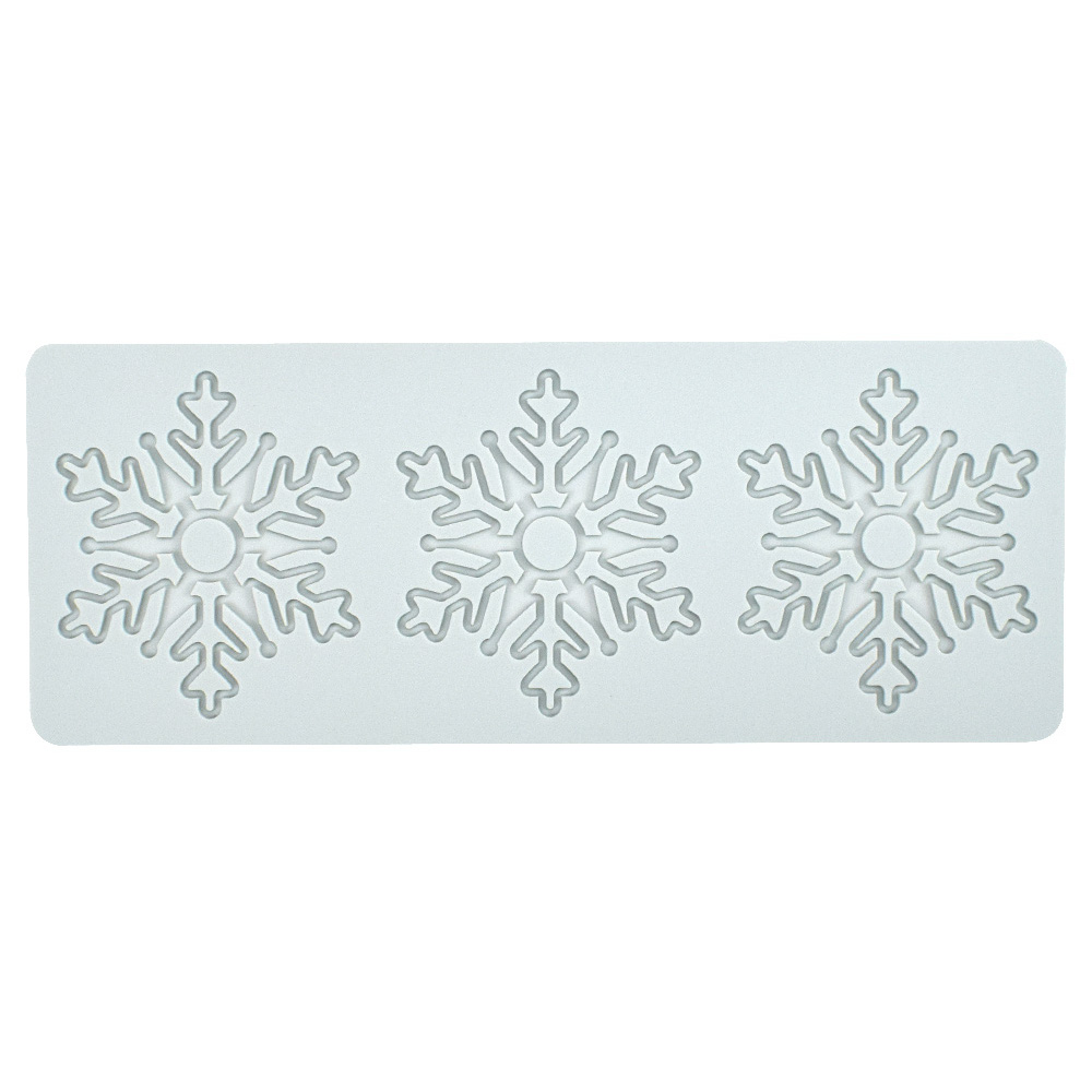 Silicone Mold Snowflake Lace 3 Cavity 1 pc Artigee