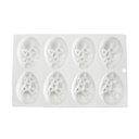 Silicone Mousse Mold Eggs Geode 8 Cavity 1 ct Artigee