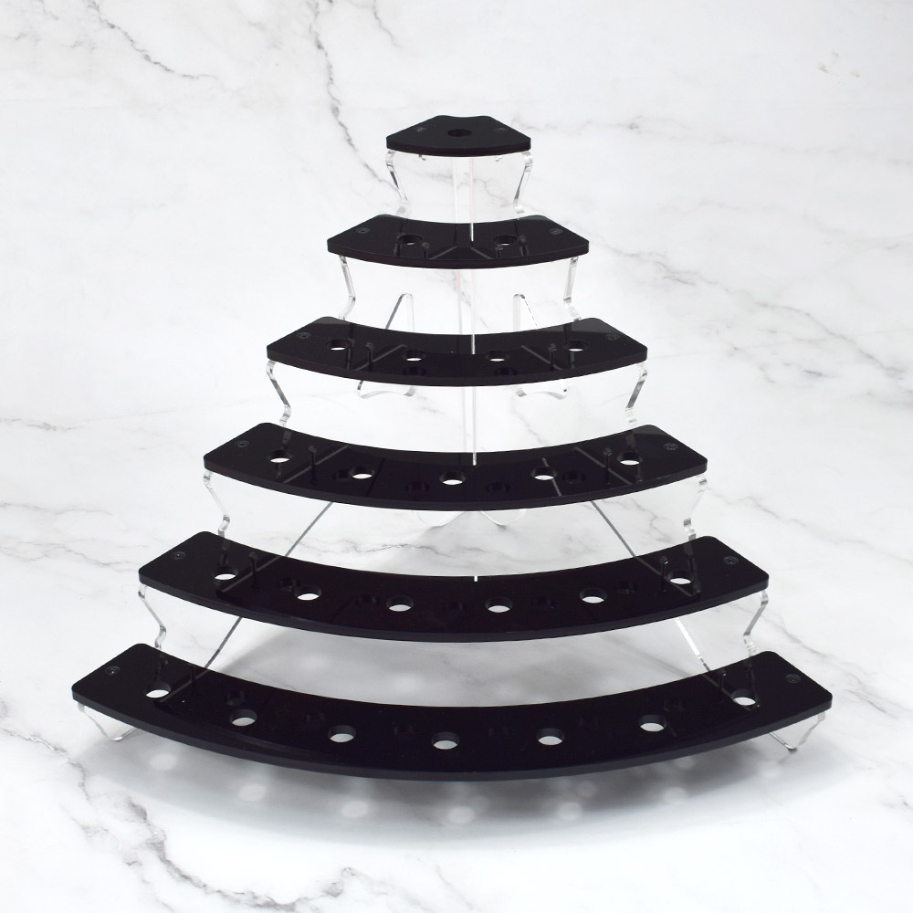 Présentoir à macarons en acrylique, 25 cavités, 6 niveaux 1 pc Artigee