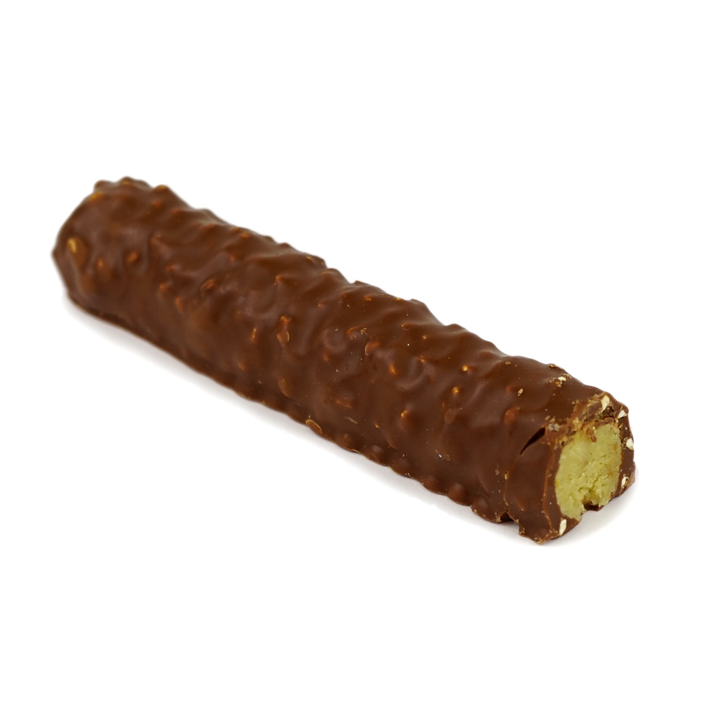 Bûche à la pâte d'amande et à la pistache au chocolat au lait - 45 g Choctura