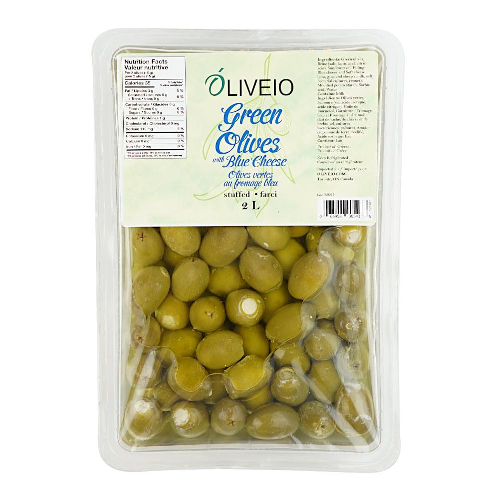 Green Olives Stuffed with Blue Cheese 2 L Oliveio