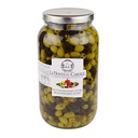 Olives noires et vertes dénoyautées en gousse dans l'huile 3.1 L Dispac