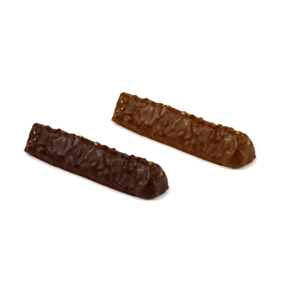 Bûche Praline Noisette Chocolat Noir Triador 40 g Choctura