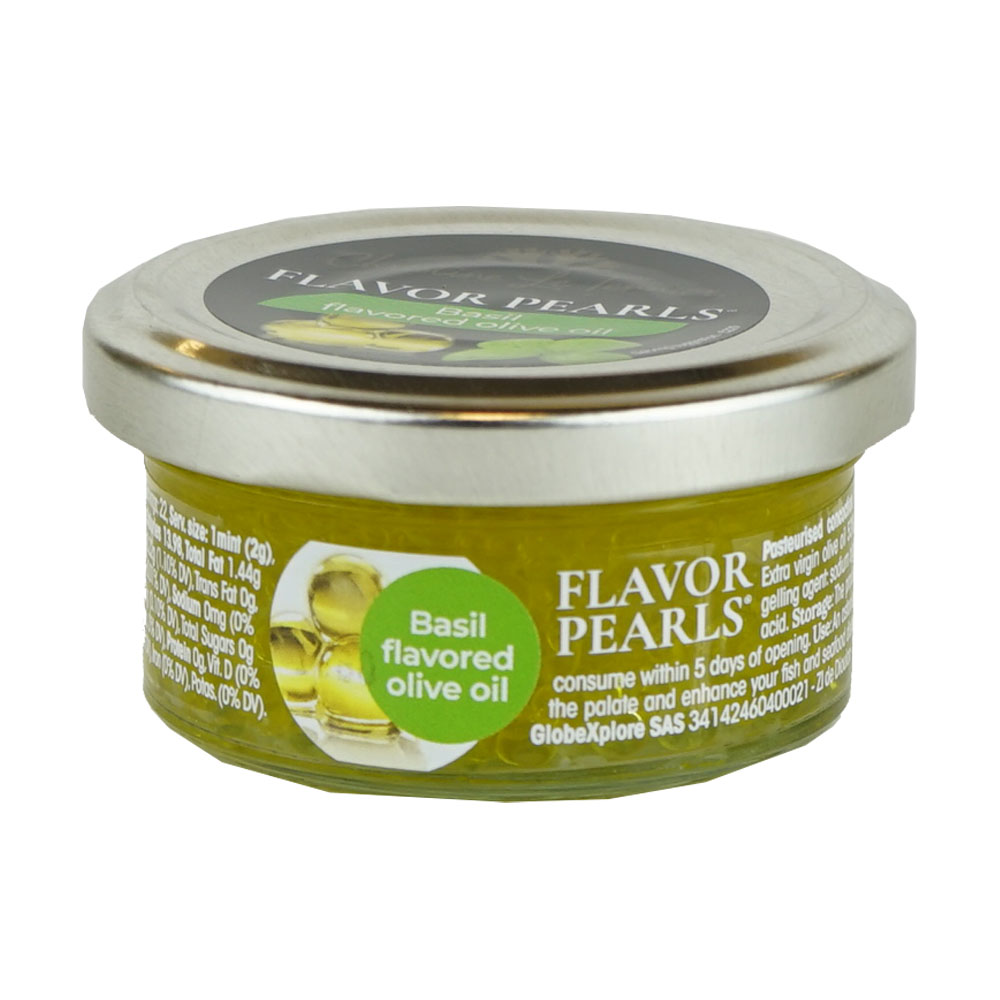 Flavour Pearls Basil Olive Oil- 45 g Christine Tennier