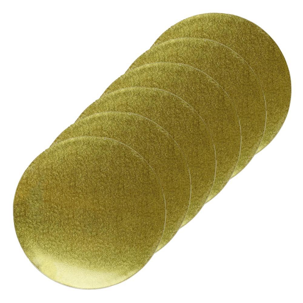 Round Cake Drum Board Gold 12" 6 pc Artigee