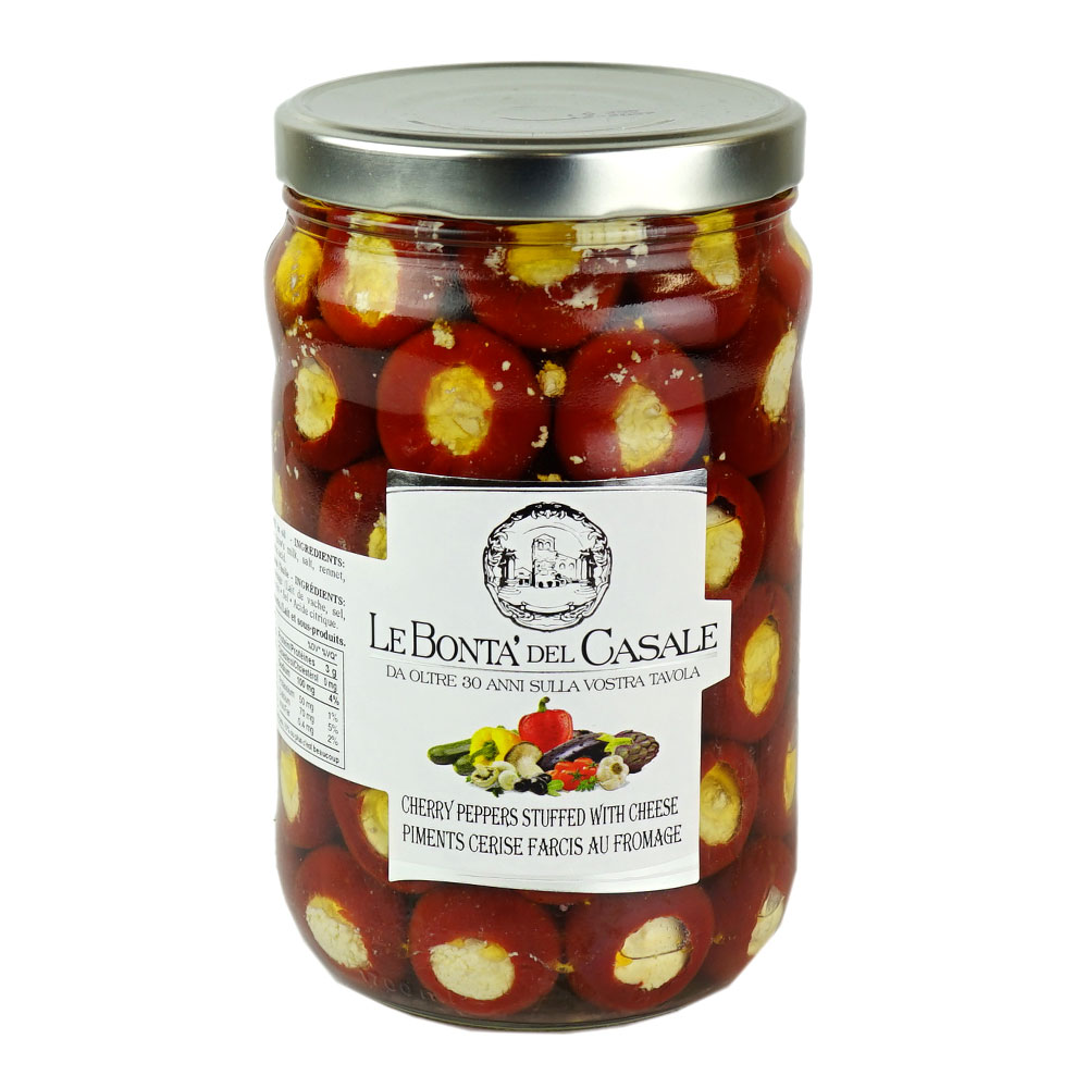 Cherry Peppers Stuffed with Cheese in Oil 1.7 L Dispac