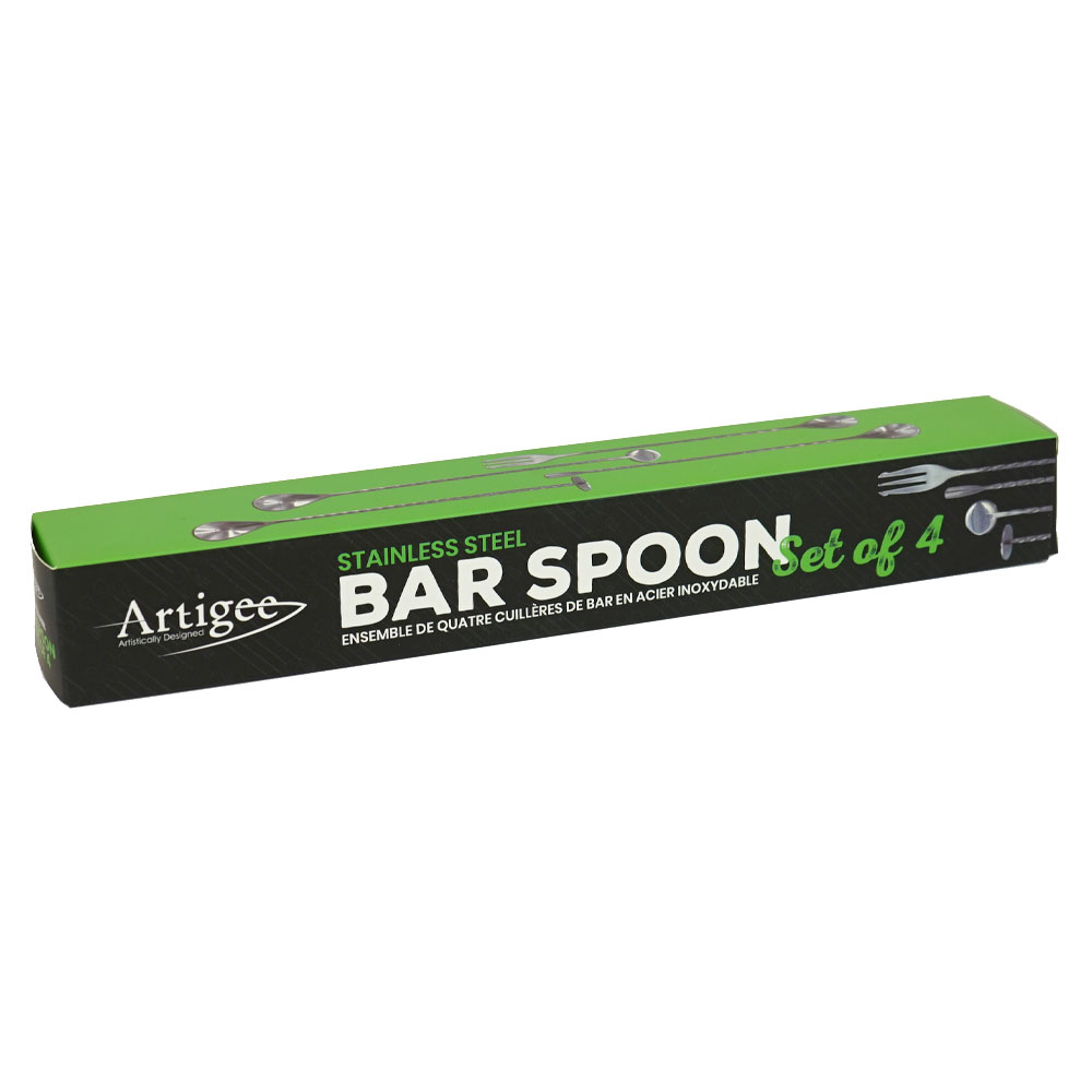 Bar Spoons Set of 4 Stainless Steel 1 pc Artigee