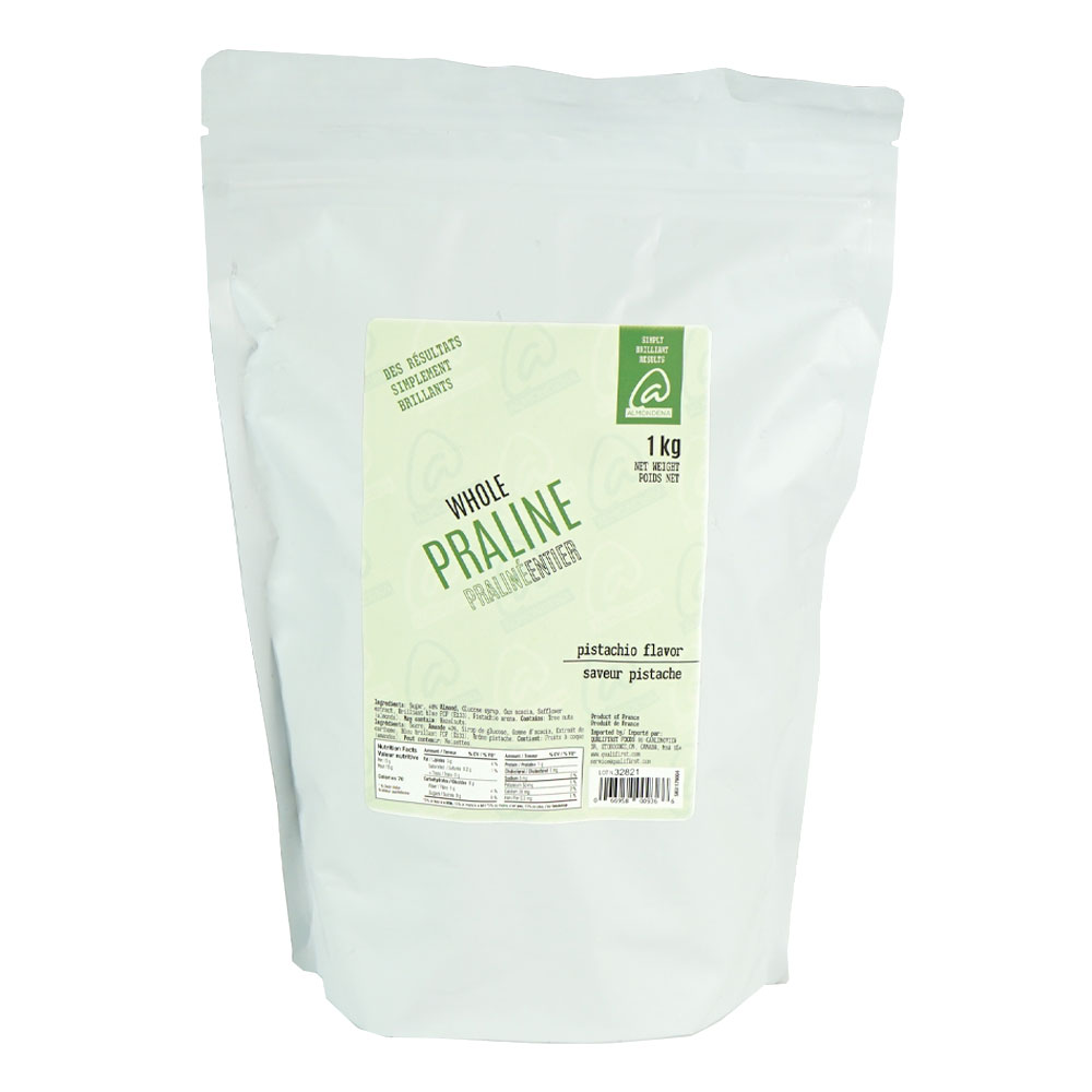 Praline Pistachio Flavor Whole 1 kg Almondena