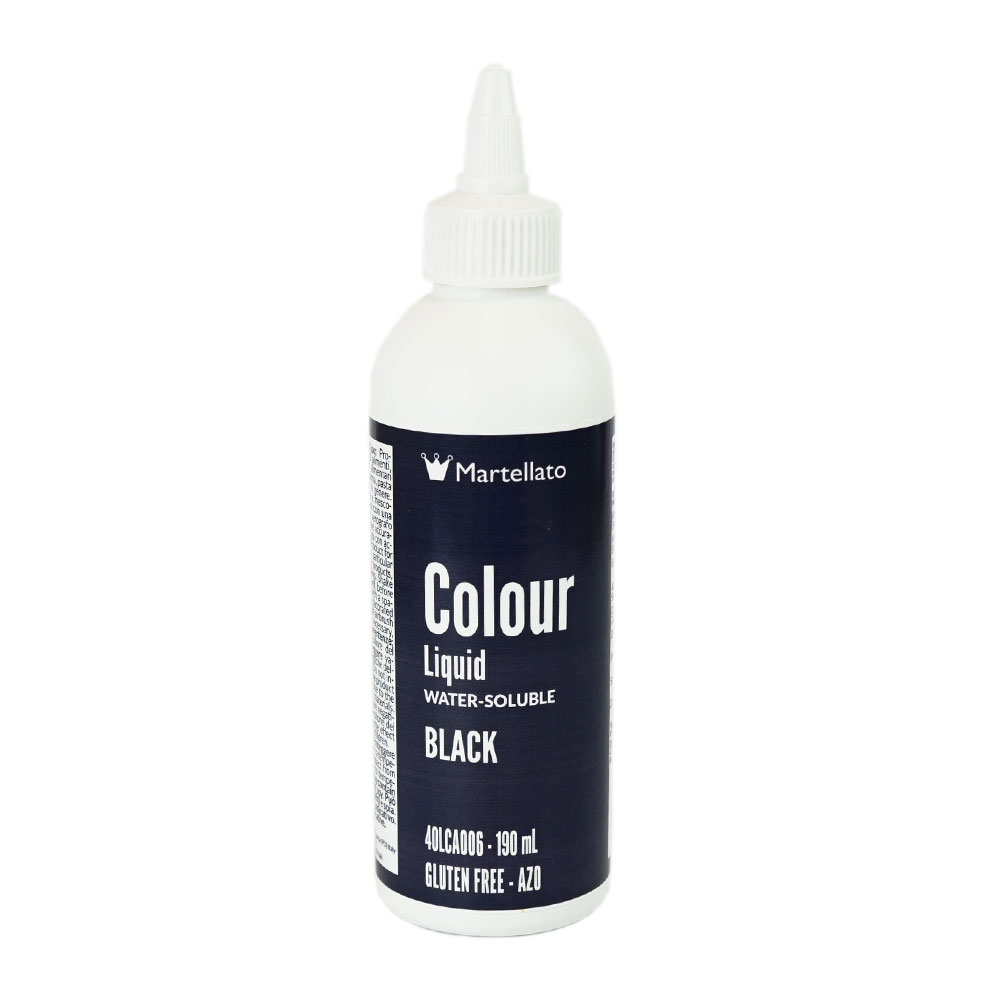 Colour Liquid Black Water-Soluble 190 ml Martellato