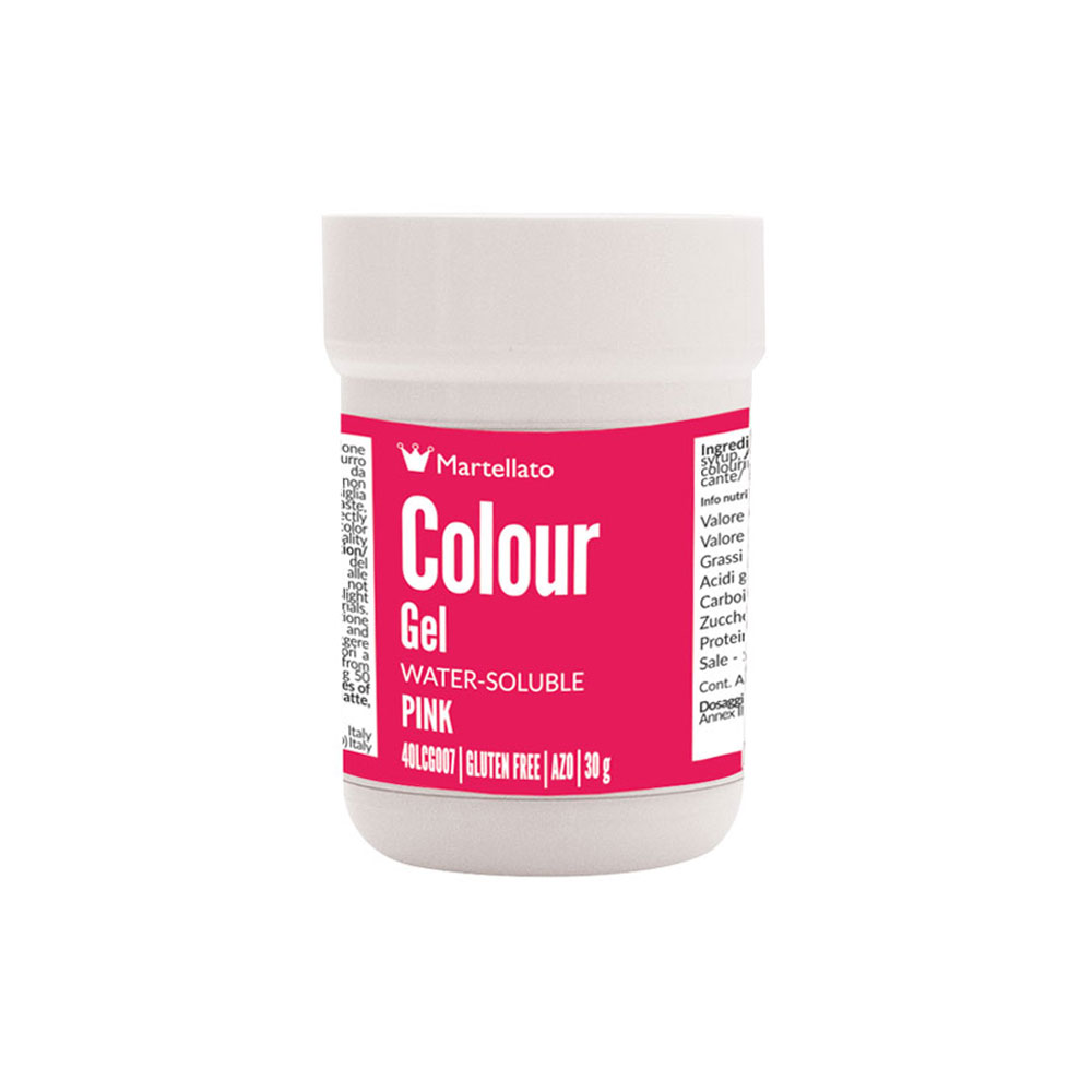 Colour Gel Pink Water-Soluble 30 g Martellato