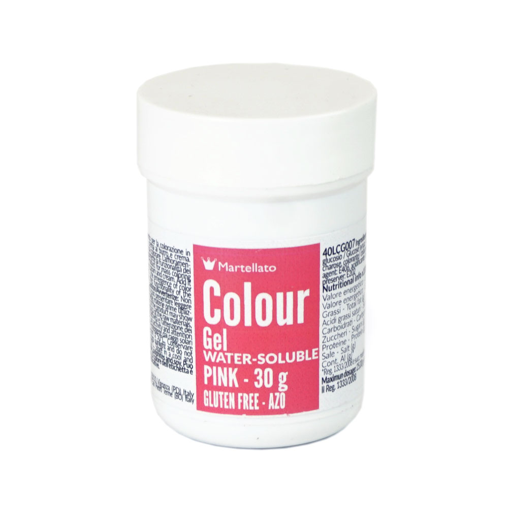 Colour Gel Pink Water-Soluble 30 g Martellato