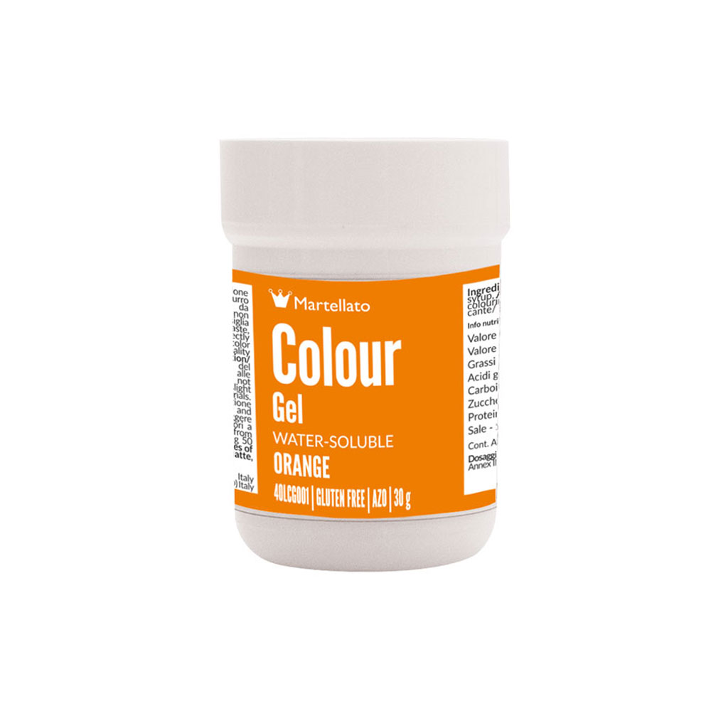 Colour Gel Orange Water-Soluble 30 g Martellato