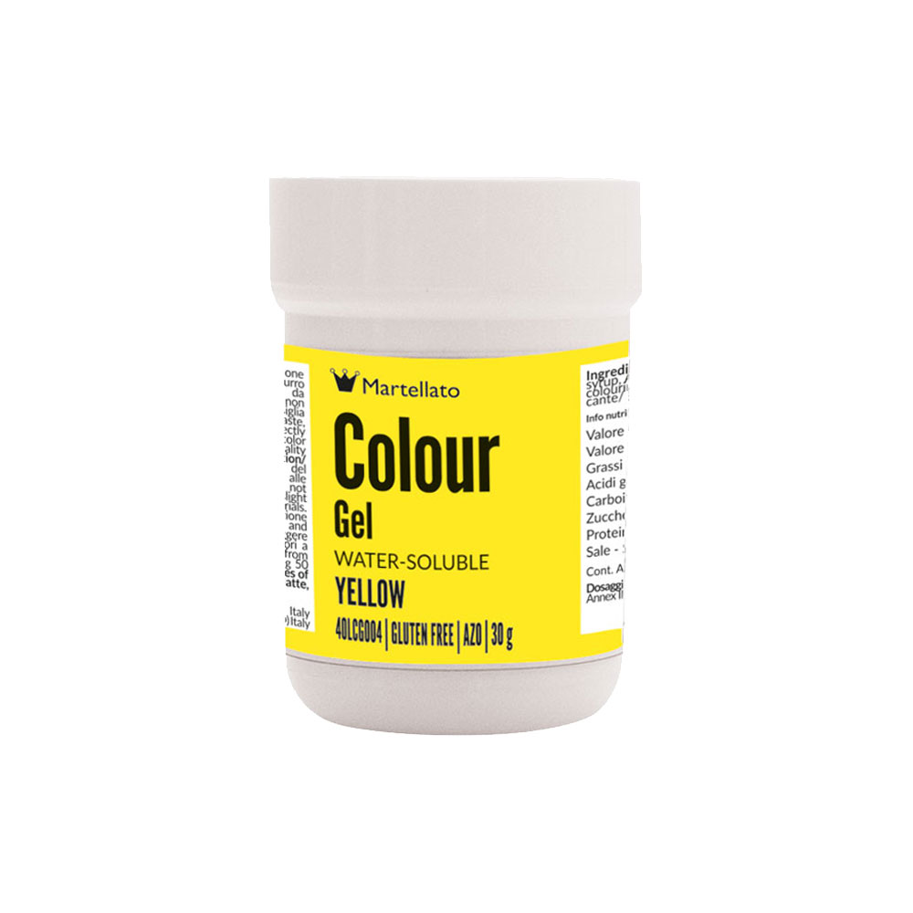 Colour Gel Yellow Water-Soluble 30 g Martellato