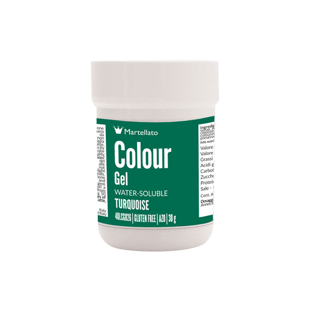 Colour Gel Turquoise Water-Soluble 30 g Martellato