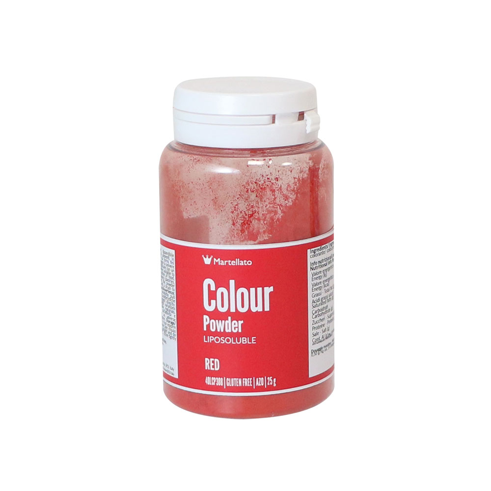 Colour Powder Red Liposoluble 25 g Martellato