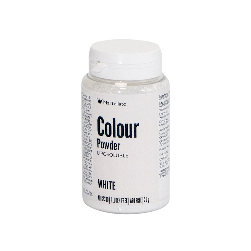 Colour Powder White Liposoluble 25 g Martellato