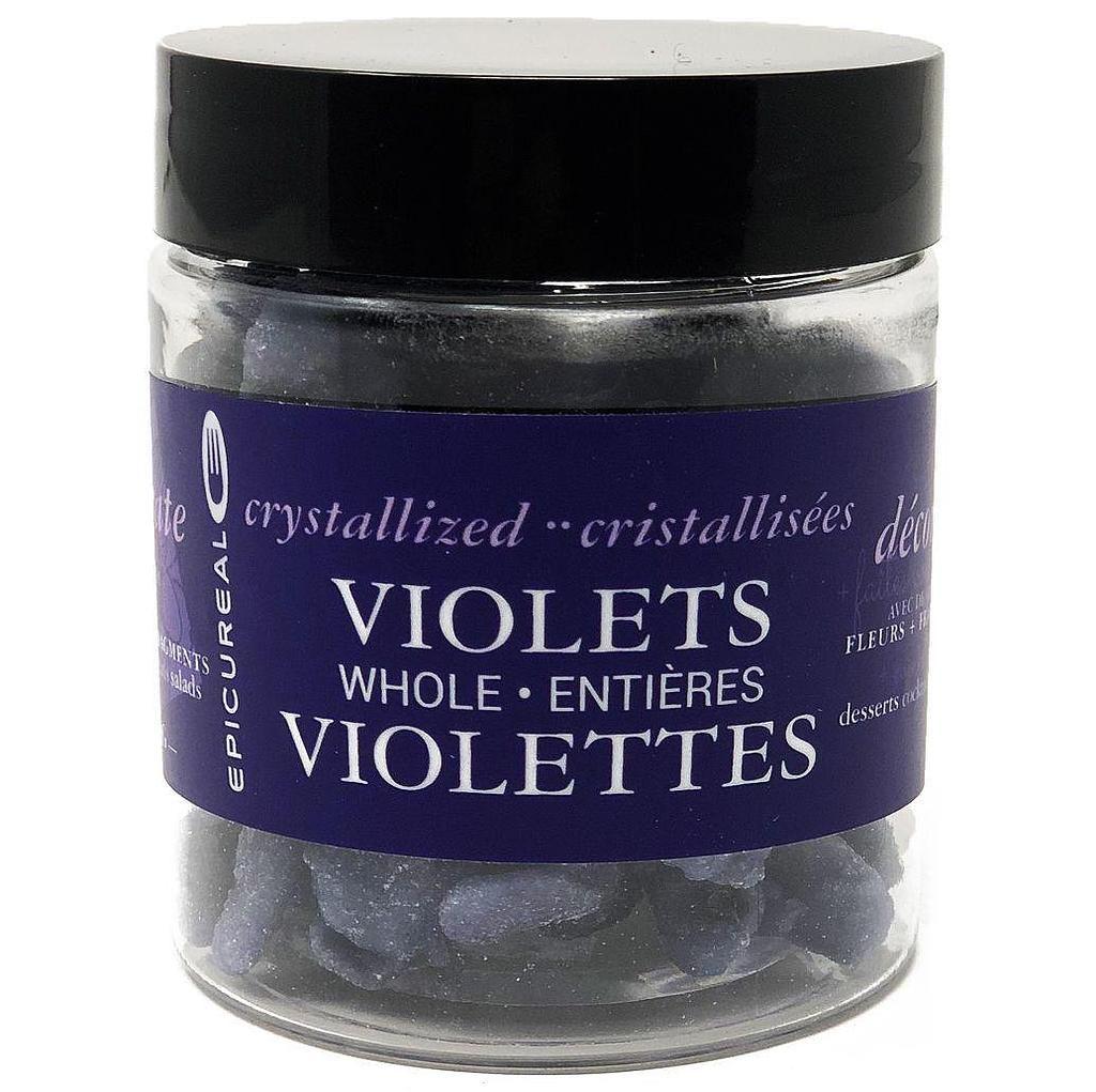 Crystallized Violet Flowers Whole 50 g Choctura