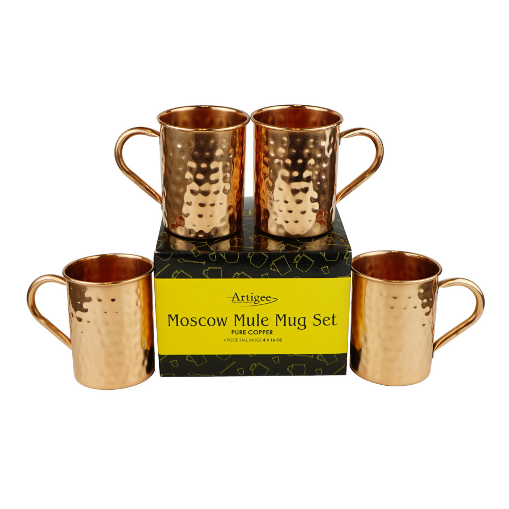 Ensemble de tasses Mule de Moscou (grandes) 4 pièces Set Artigee