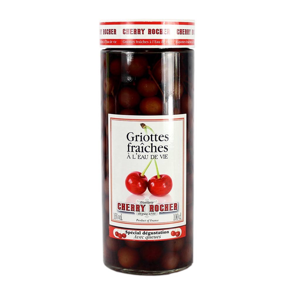 Cerises avec queue dans la liqueur. 1 L Cherry Rocher