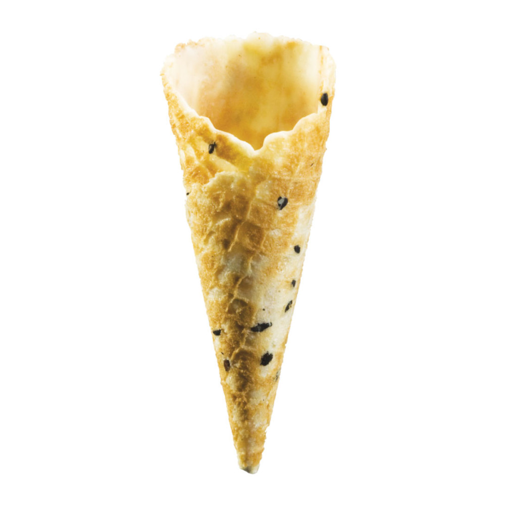 Black Sesame Cone 3cm 83 pc La Rose Noire