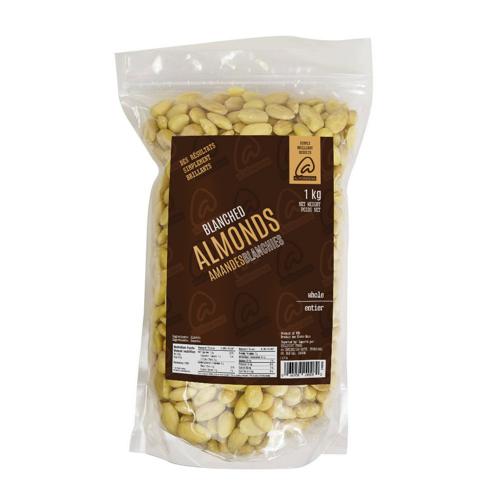 Almonds Whole Blanched 1 kg Almondena