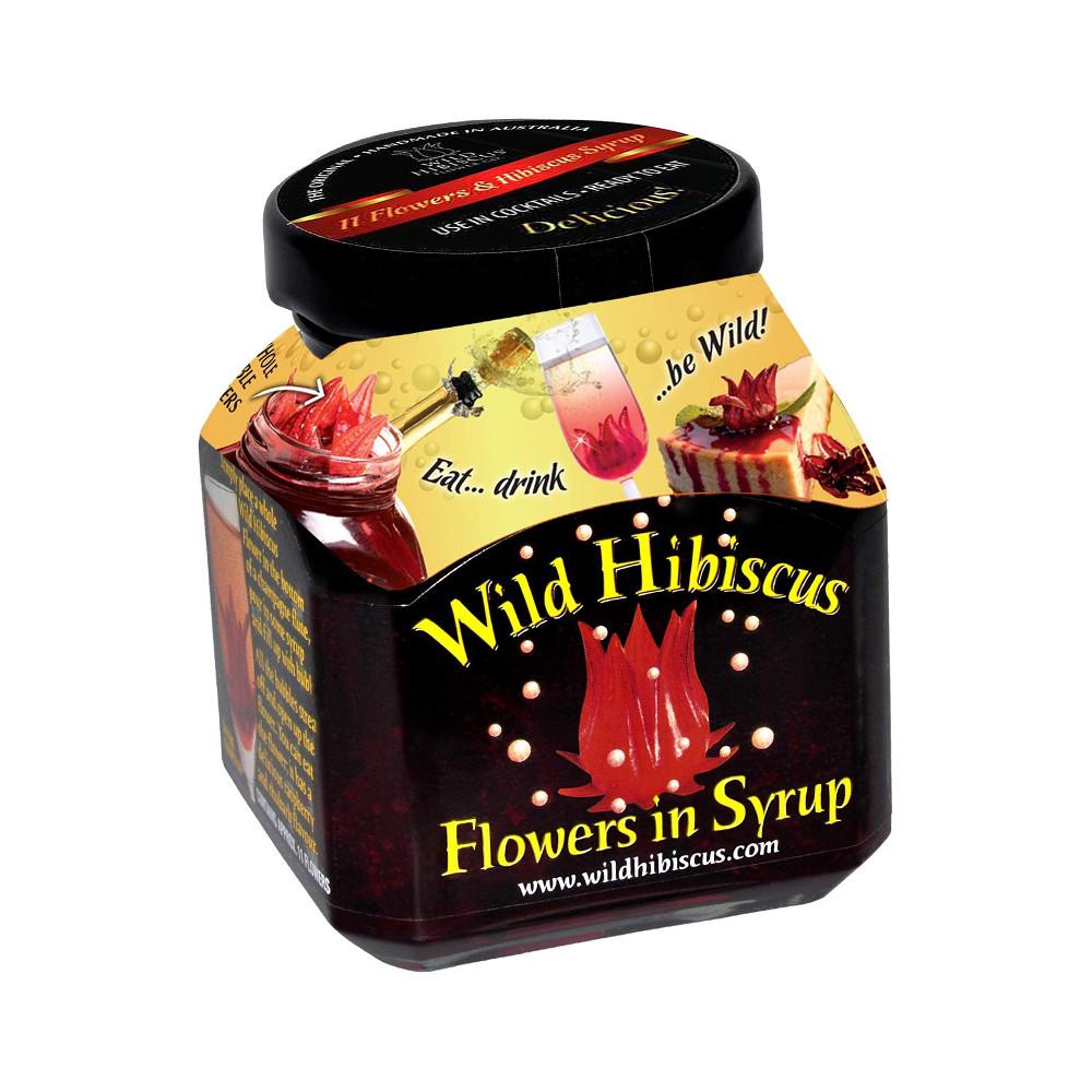 Hibiscus Flowers Whole in Syrup 250 g Wild Hibiscus