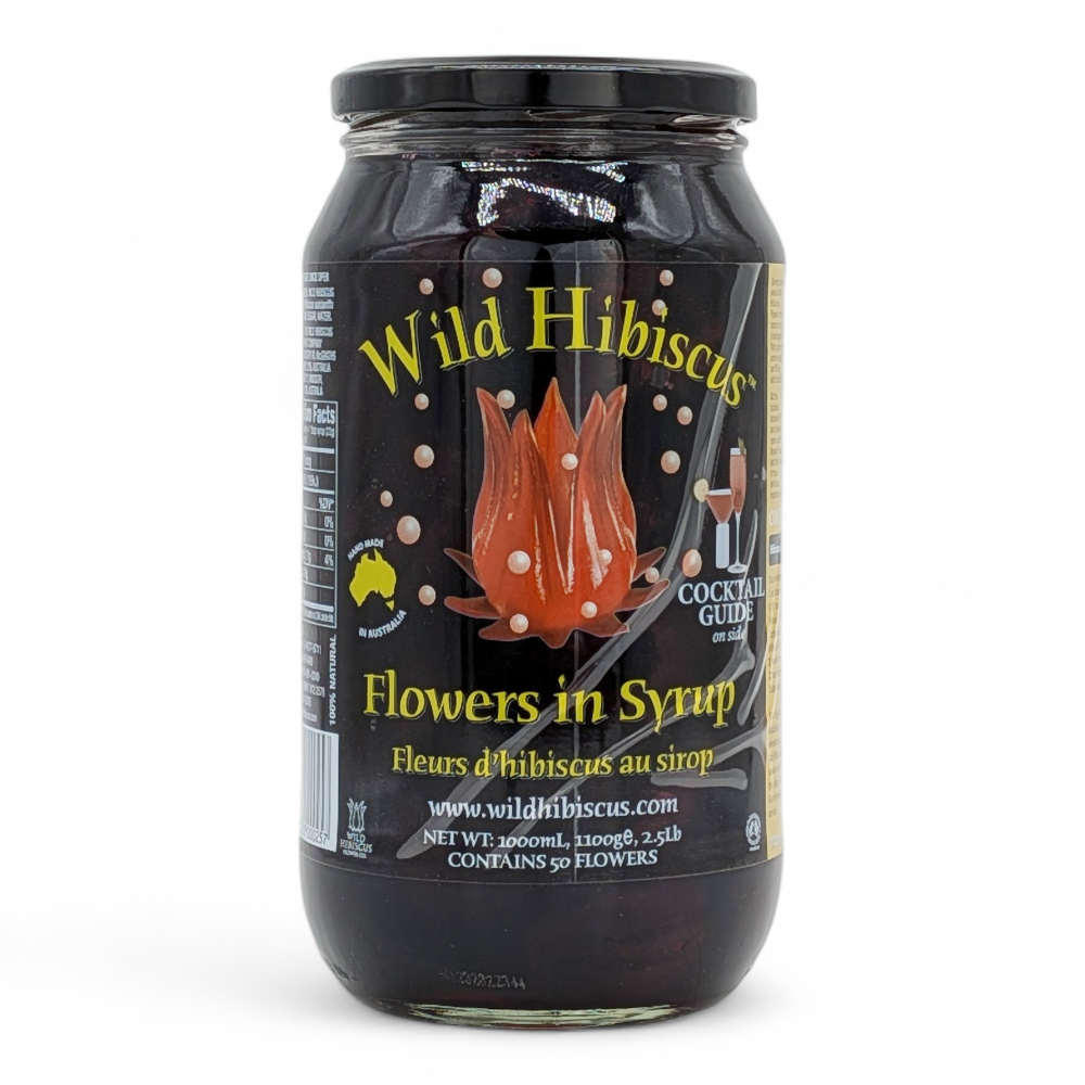 Hibiscus Flowers Whole in Syrup 2.5 lbs Wild Hibiscus