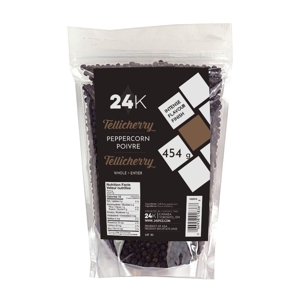 Black Peppercorn Tellicherry Whole 454 g 24K