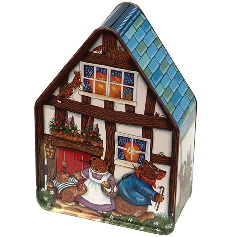 Pointy House Goldilocks Empty - 1 tin Silver Crane