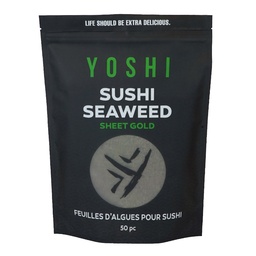 [093010] Feuille D'Algue Sushi Doré 50 pc YOSHI