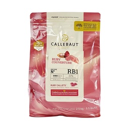 [173006] Ruby Chocolate Couverture Callets - 2.5 kg Callebaut