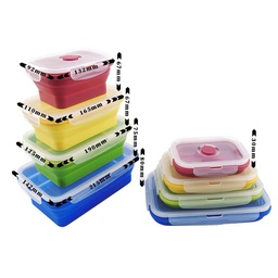 [ARTG-8019] Lunchbox Silicone Foldable Assorted Artigee