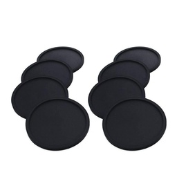 [ARTG-8035] Coaster Silicone Black 8 pc Artigee