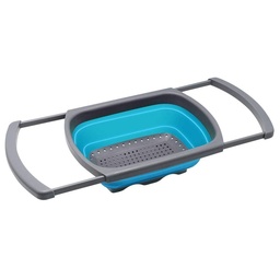 [ARTG-8002BL] Silicone Over Sink Collapsible Strainer  39x26.5cm Blue Artigee