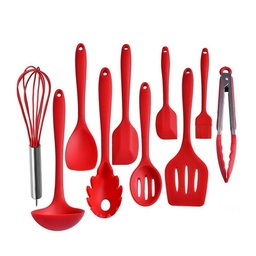 [ARTG-8024R] Ustensile en silicone 10 Piece Red Set Artigee