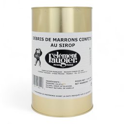 [060740] Chestnuts Candied Pieces in Syrup 5.36 kg Faugier