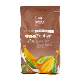 [172999] Zephyr 34% White Chocolate Couverture 5 kg Cacao Barry