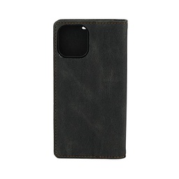 [CAN2120B] Cuir haut de gamme pour iPhone 12 Case Black 1 pc Cananu