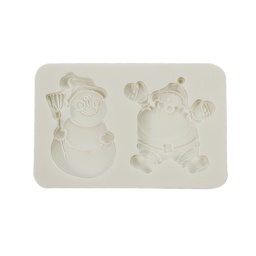 [ARTG-9204] Silicone Mold Snowman/Santa 2 Cavity 1 ct Artigee