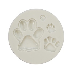 [ARTG-9219] Silicone Mold Paw Print 4 Cavity - 1 ct Artigee