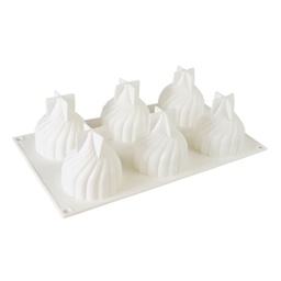 [ARTG-9312] Moule en mousse de silicone Dumpling/Dôme en spirale 6 cavités 1 ct Artigee