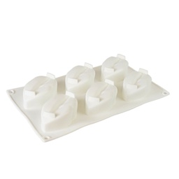 [ARTG-9323] Silicone Mousse Mold Lips 6 Cavity 1 ct Artigee