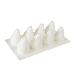 [ARTG-9339] Silicone Mousse Mold Pear 8 Cavity 1 ct Artigee