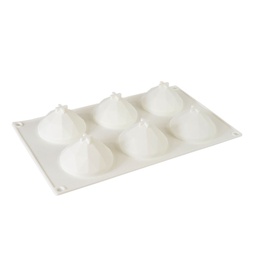 [ARTG-9343] Moule Mousse Silicone Diamant 6 Cavités 1 ct Artigee