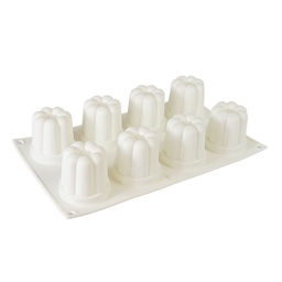 [ARTG-9346] Silicone Mousse Mold Canneles 8 Cavity 1 ct Artigee