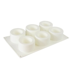 [ARTG-9345] Moule à mousse en silicone, cylindre creux, 6 cavités 1 ct Artigee